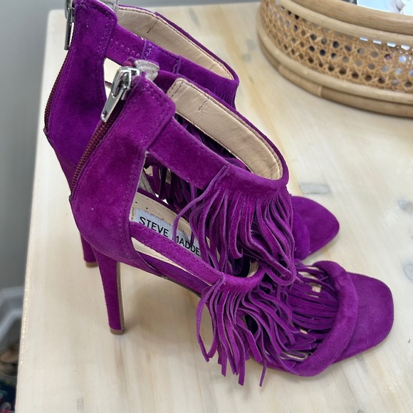 Steve Madden Fringly Suede Heels - Picture 2 of 5